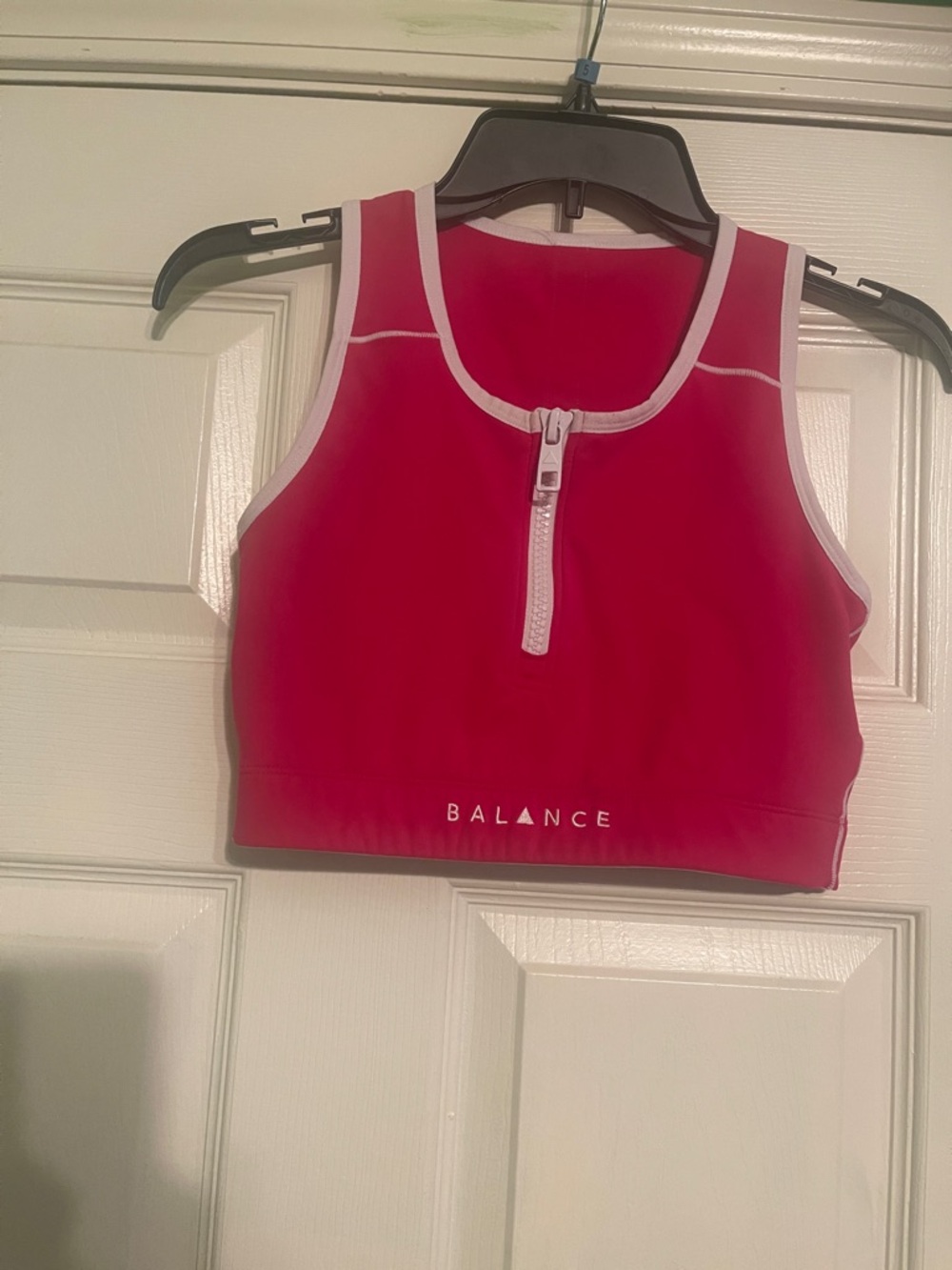 Balance Women's Pink Zip-Front Crop Top